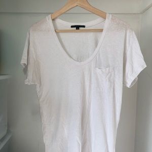 Oversized White Scoop Neck T-shirt